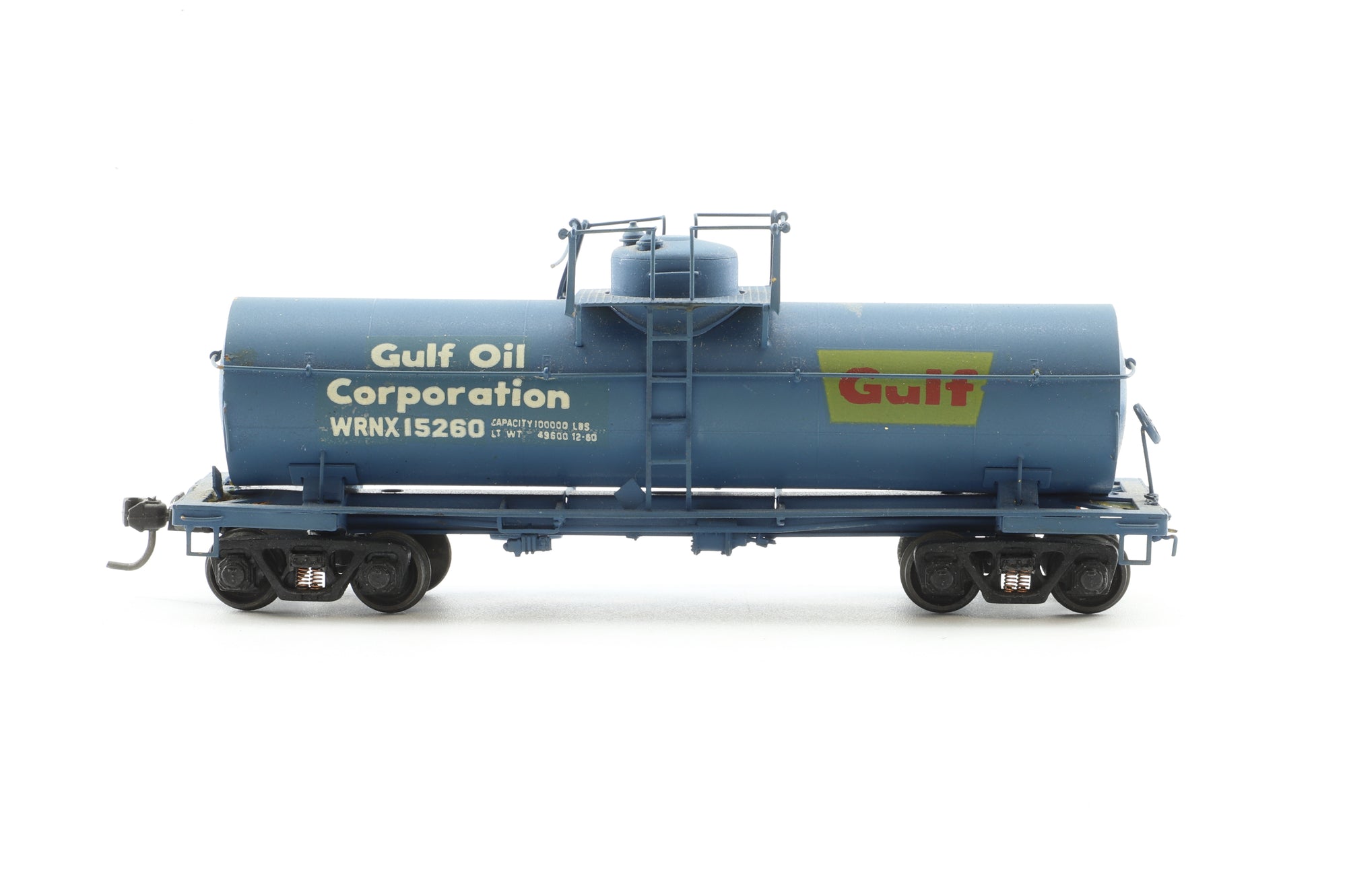 Precision Scale HO Brass Rake Of 4 PSC 8,000 gal tank Cars "GULF"