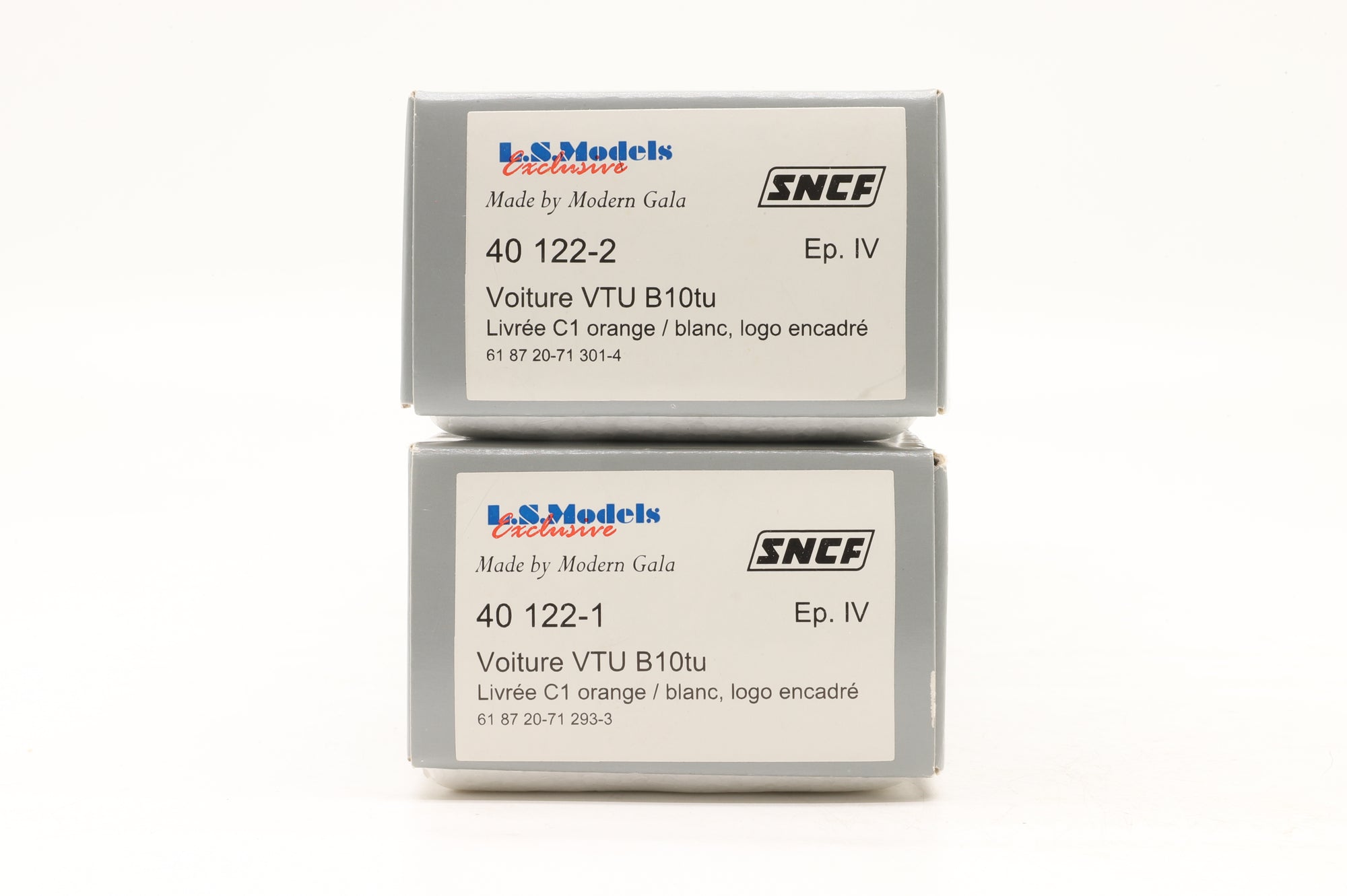L.S. Models HO 40122-1/2 Rake of 2x SNCF Orange  VTU Coaches