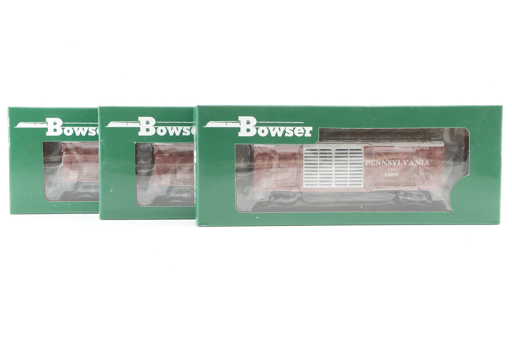 Bowser HO Rake Of 3 K11 PRR Silver Roof Stock Cars Inc. 41035, 41036 & 41037