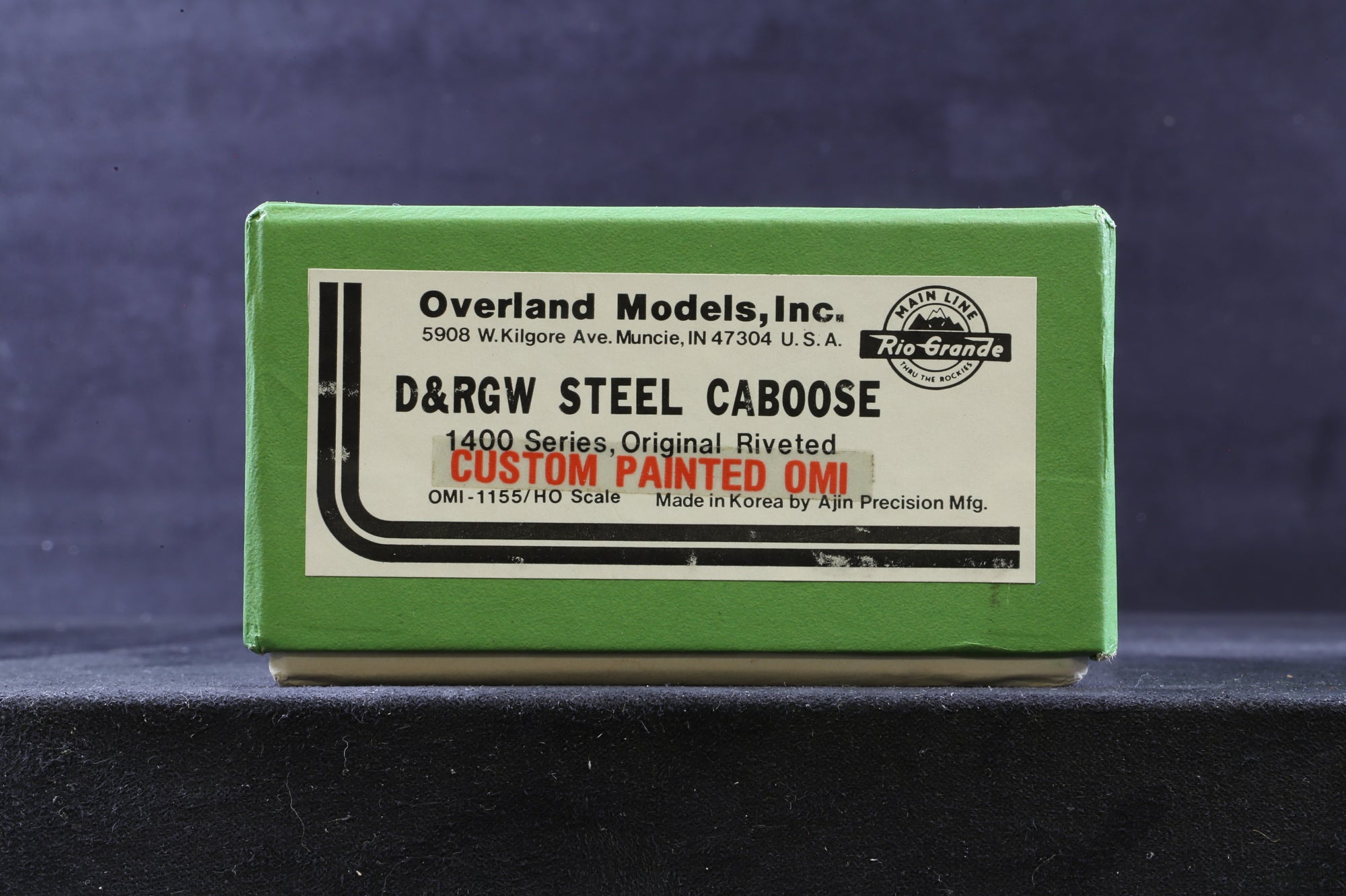 Overland Models/Ajin Precision HO Brass OMI-1155 D&RGW Steel Caboose, Main line Rio Grande, Custom Painted