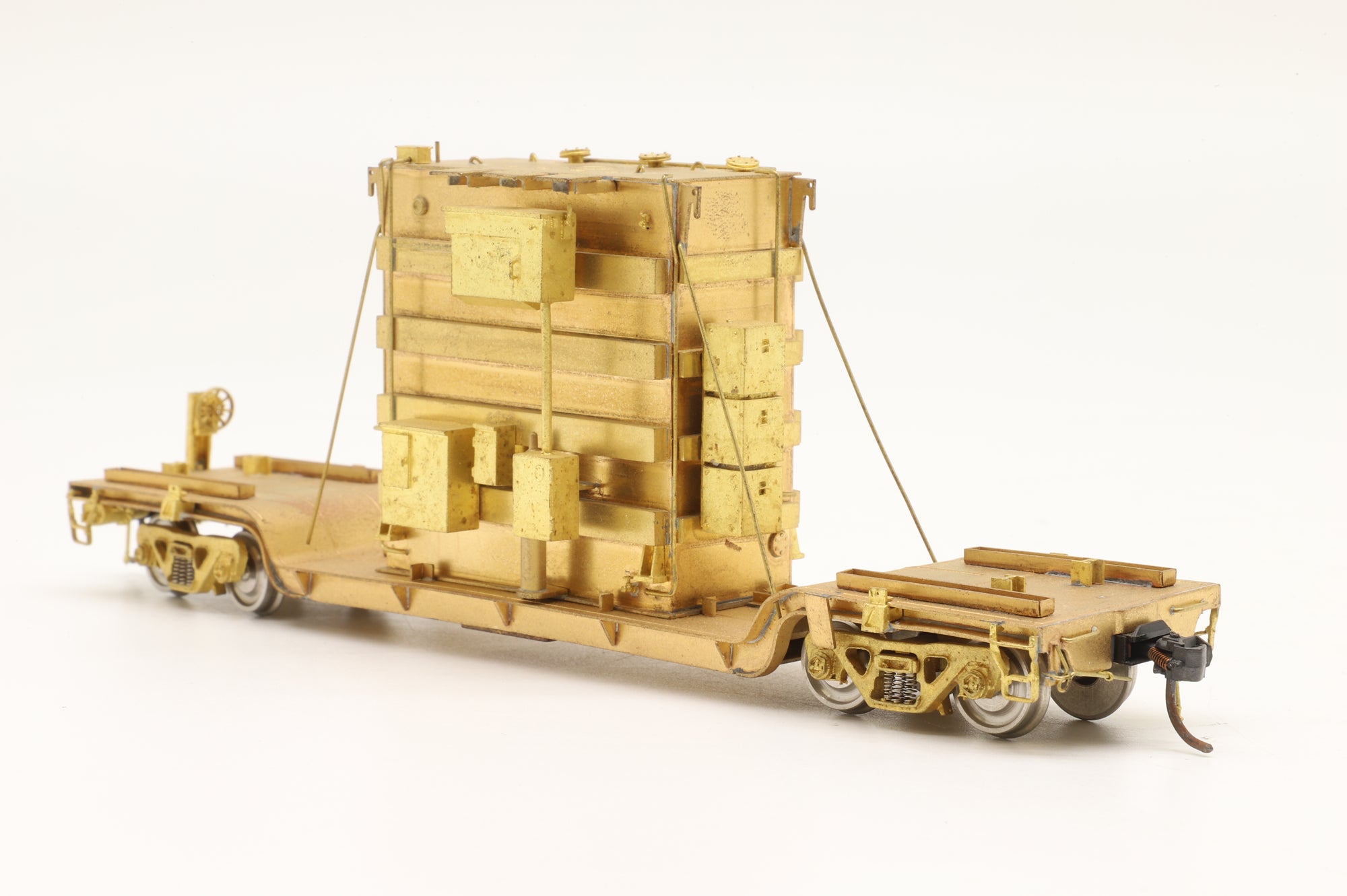 Overland Models Inc. HO Brass OMI-1347 Centre Flat Car W/ Transformer Load Unpainted