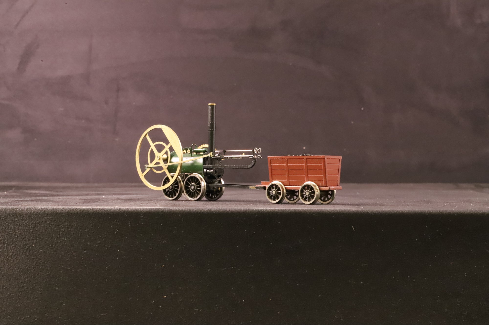 KTM Ho Brass Trevithick's Steam Locomotive in Green
