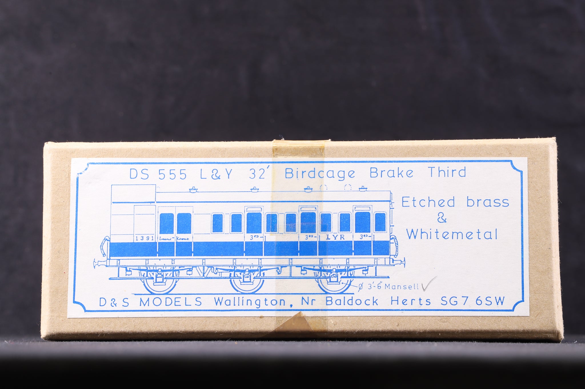 D&S Models OO 555 L&Y 32' Birdcage Brake 3rd Coach Clark Railworks