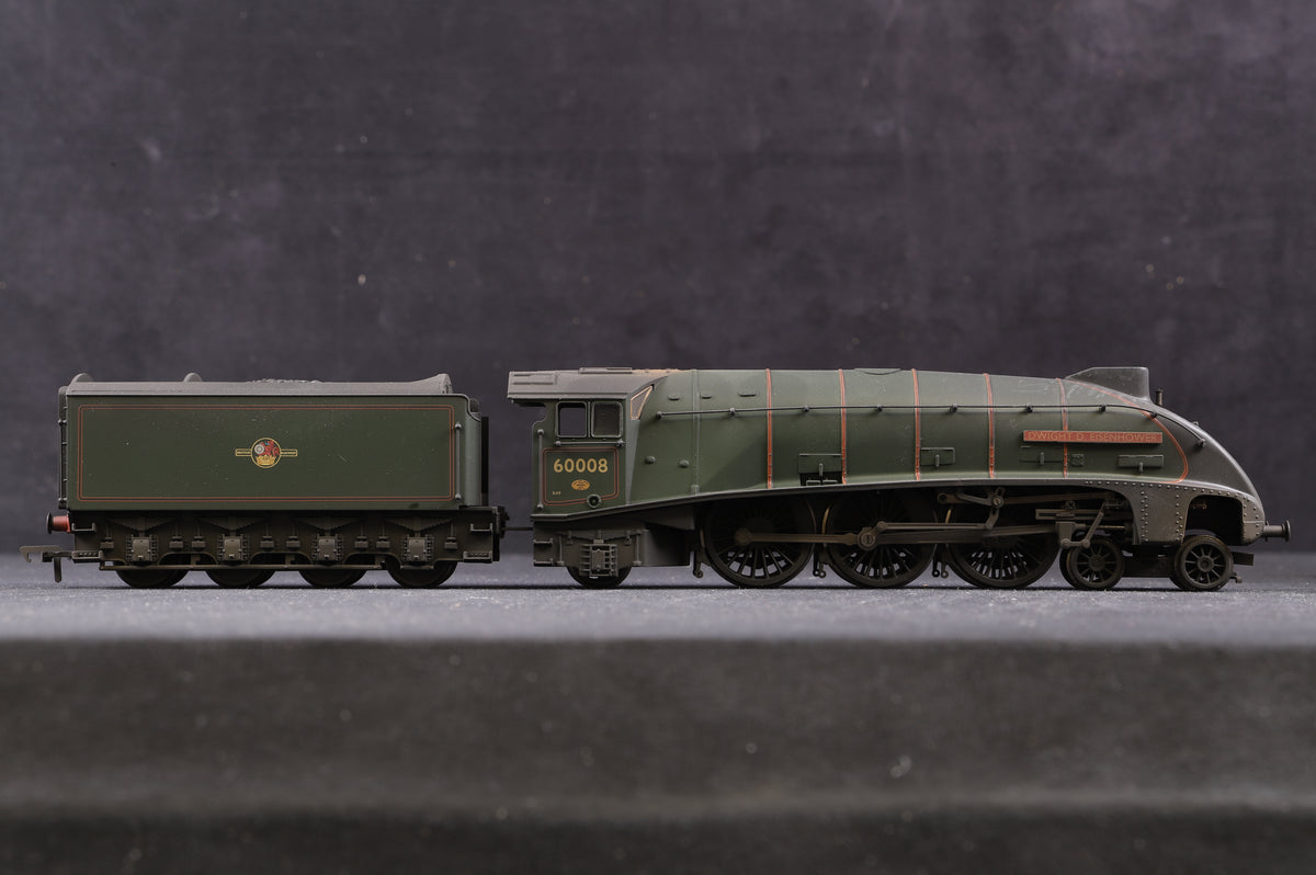 Bachmann OO 31-966 Class A4 &#39;60008&#39; &#39;Dwight D. Eisenhower&#39; BR Green L/C TMC Weathered