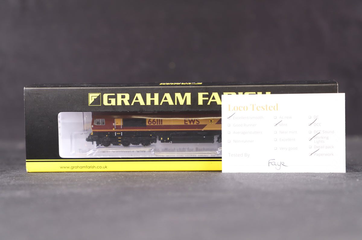 Graham Farish N 371-384A Class 66 &#39;66111&#39; EWS