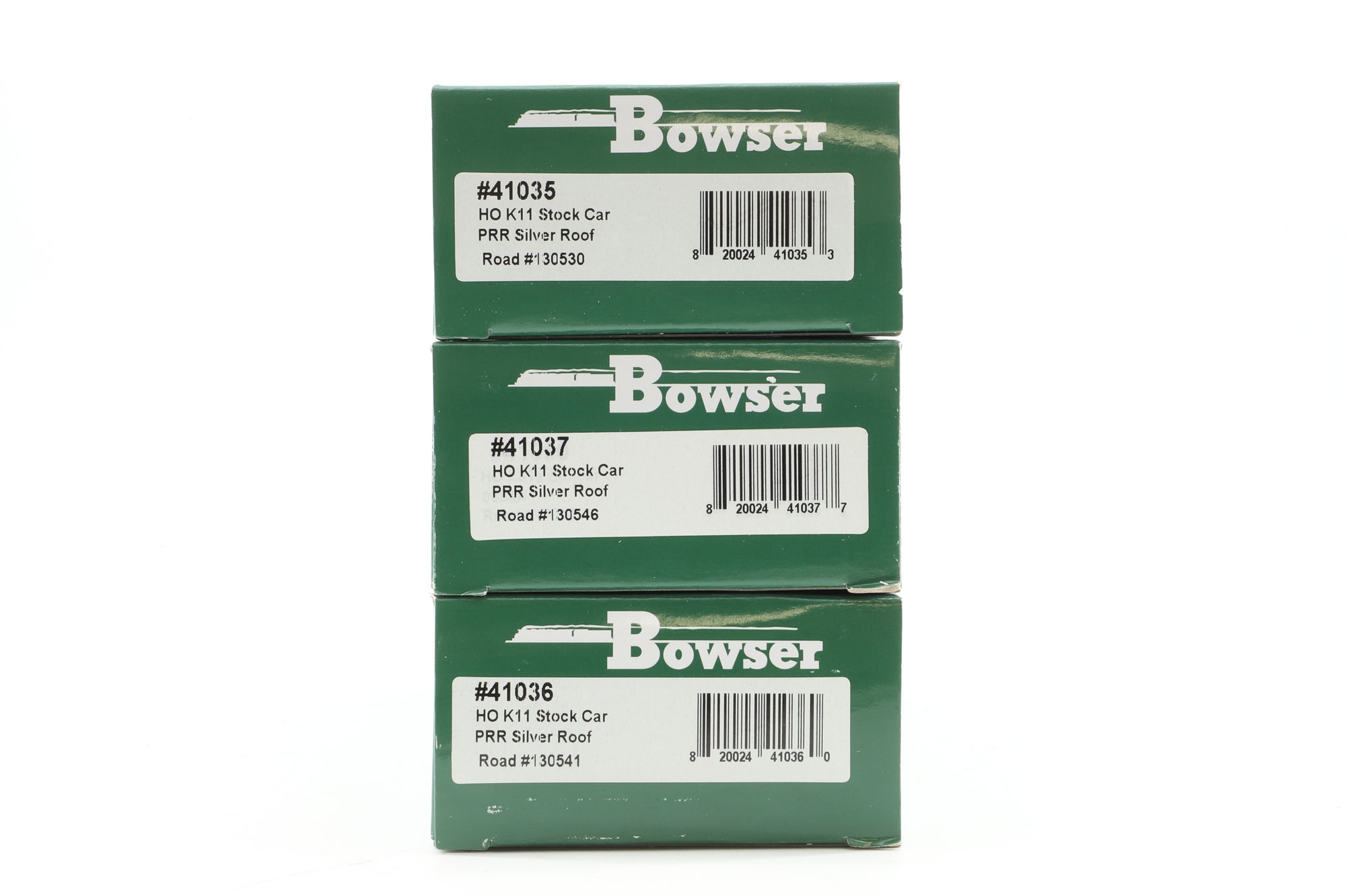 Bowser HO Rake Of 3 K11 PRR Silver Roof Stock Cars Inc. 41035, 41036 & 41037