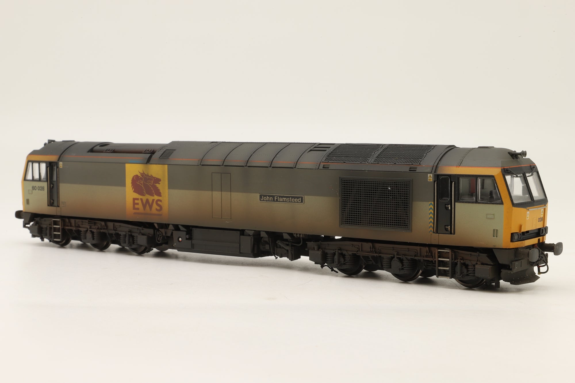 Hornby OO Class 60 '60028' 'John Flamsteed' EWS Renamed & Renumbered Weathered DCC Fitted