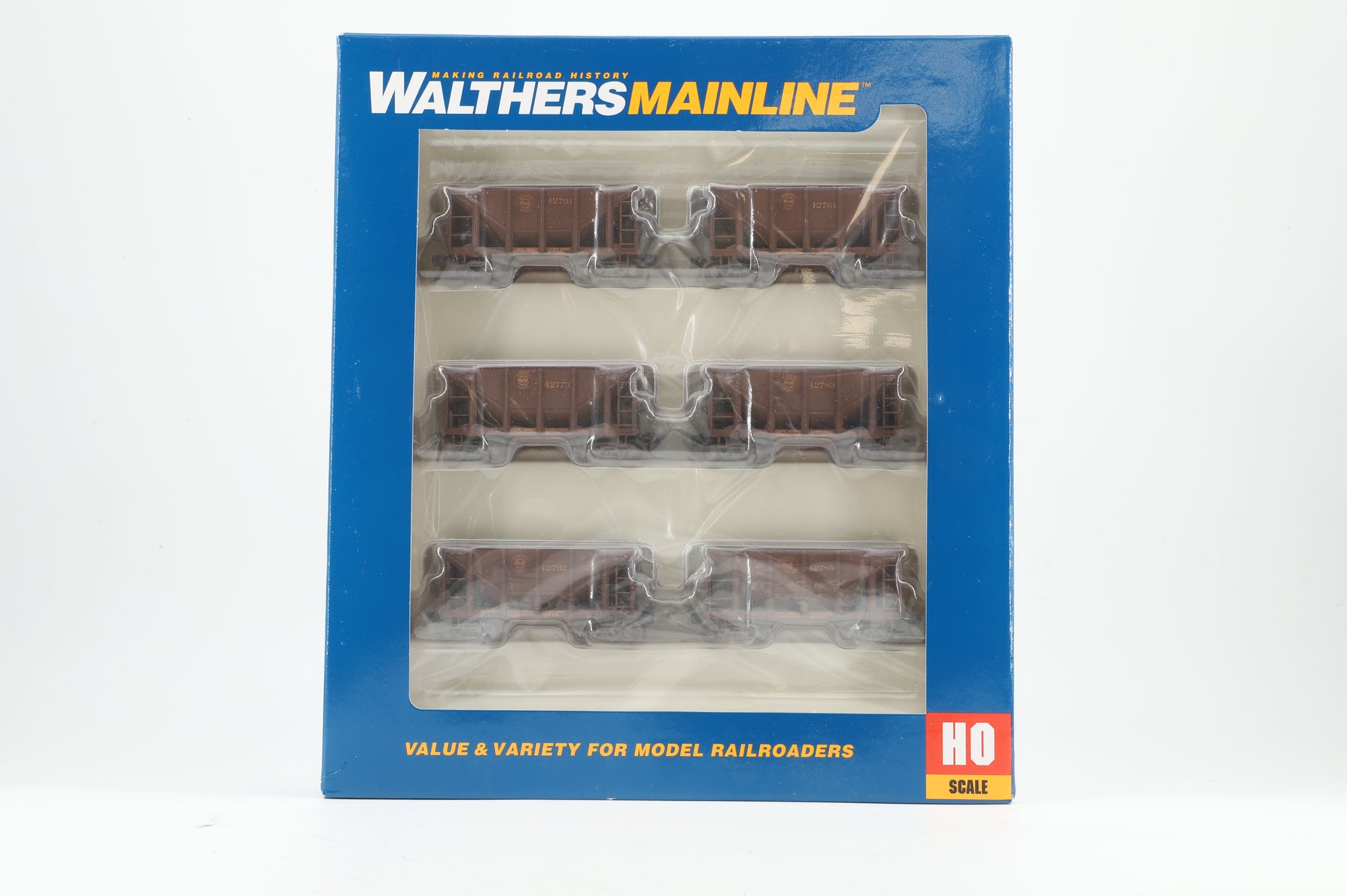 Walthers HO 910-58107 6-Pack of 24' Michigan Ore Cars in DMIR Brown - Pro-Customised/Weathered