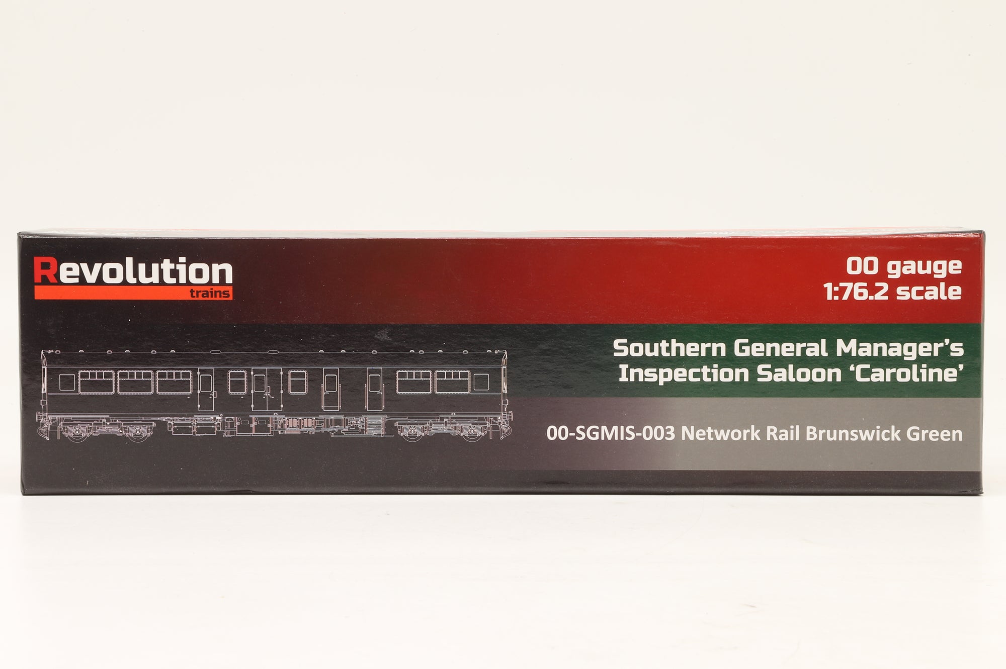 Revolution Trains OO 00-SGMIS-003 Southern General Manager's Inspection Saloon 'Caroline' in Network Rail Brunswick Green