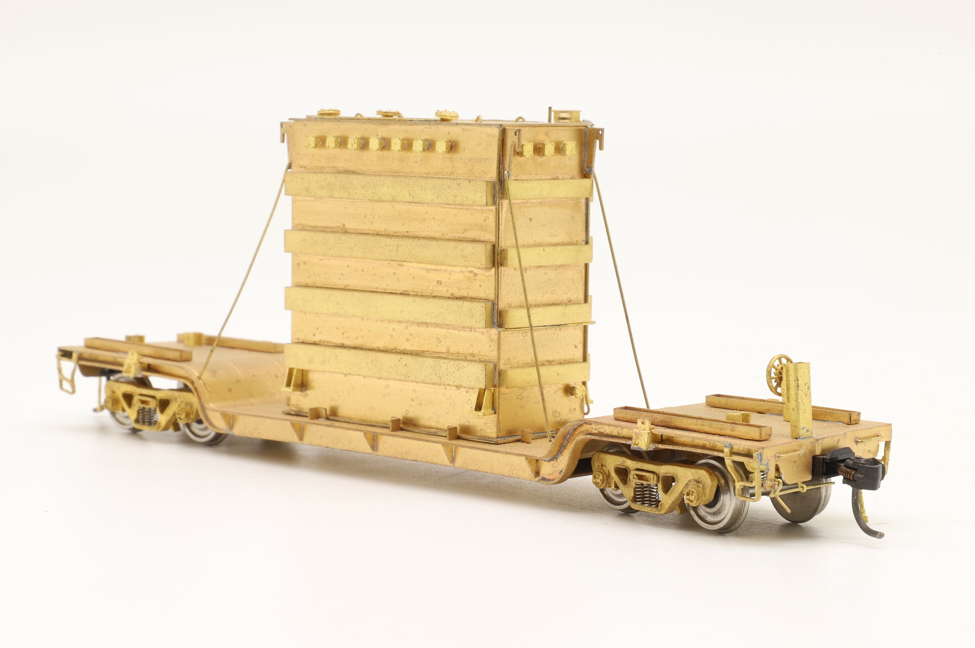 Overland Models Inc. HO Brass OMI-1347 Centre Flat Car W/ Transformer Load Unpainted