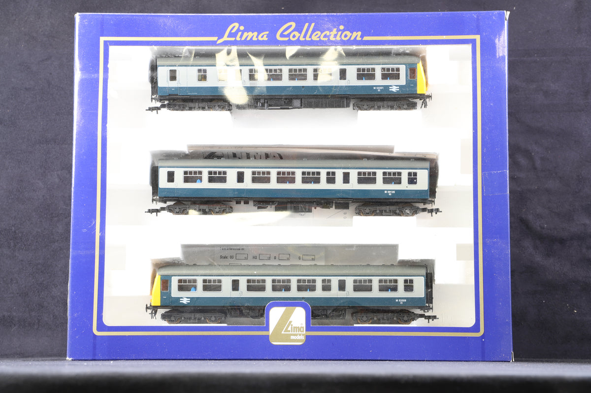 Lima OO Class 101 3 Car DMU Blue &amp; Grey