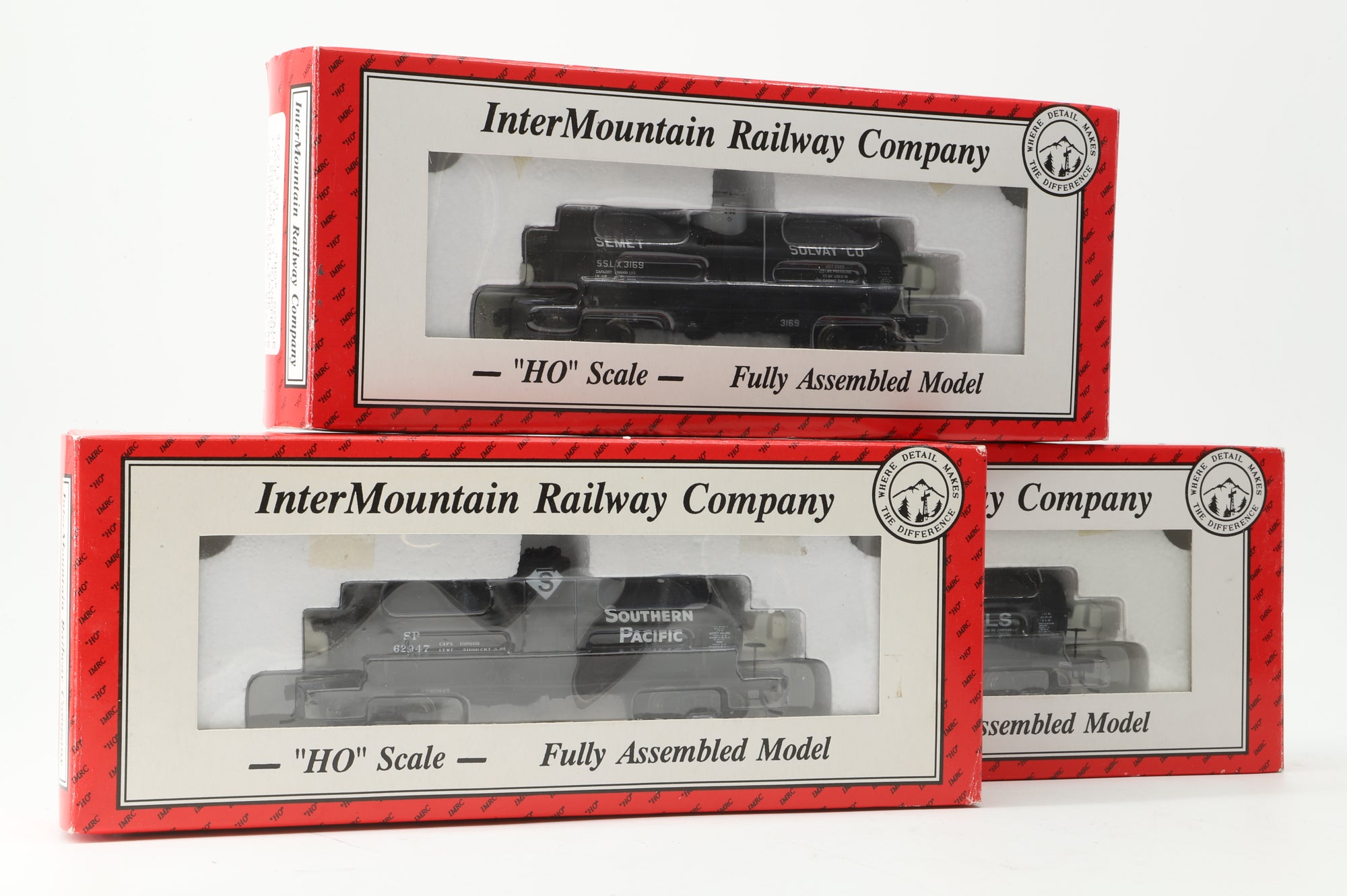 Intermountain HO Rake Of 3 ACF Assorted Tank Car Inc. 46213-09, 46212-22 & 46210-07