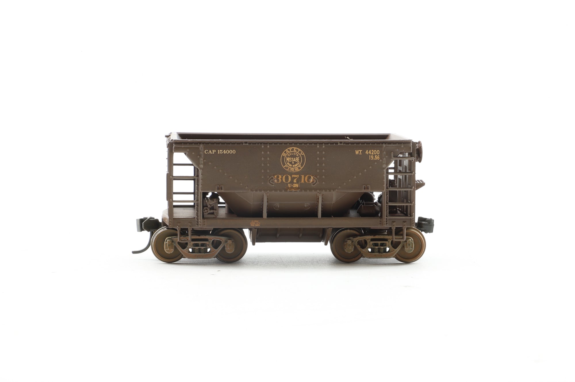 Walthers HO 910-58013 6-Pack of 24' Minnesota Ore Cars in DMIR Brown - Pro-Weathered