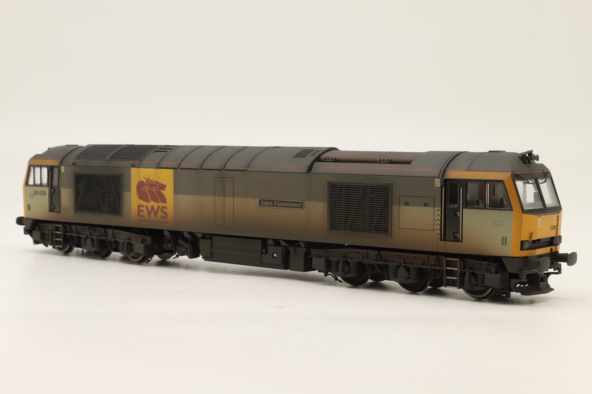 Hornby OO Class 60 '60028' 'John Flamsteed' EWS Renamed & Renumbered Weathered DCC Fitted