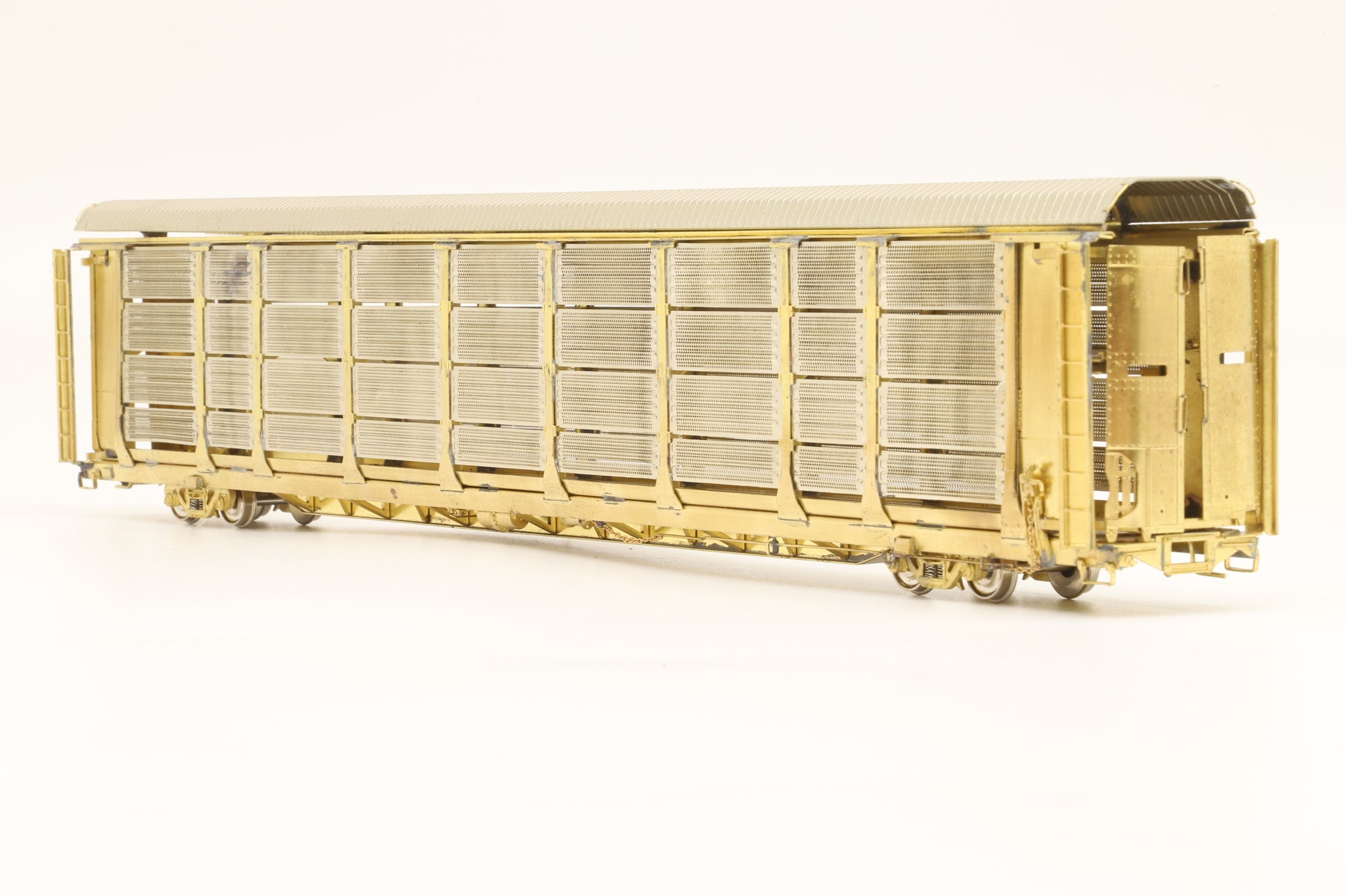 Overland Models Inc. HO Brass OMI-3120 Thrall Bi Level Enclosed Auto Rack w/Low End Doors Unpainted