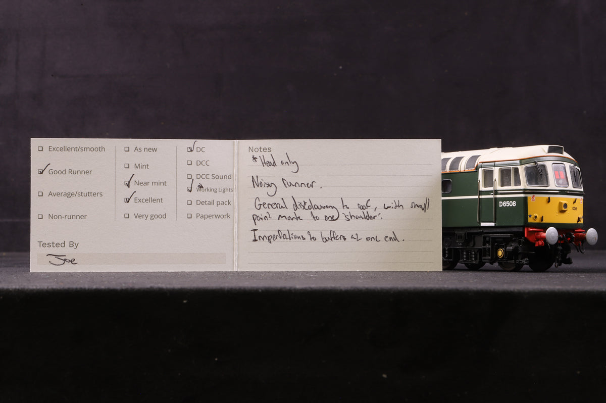 Heljan OO 3301 Class 33/0 Diesel &#39;Eastleigh&#39; &#39;D6508&#39; BR Green