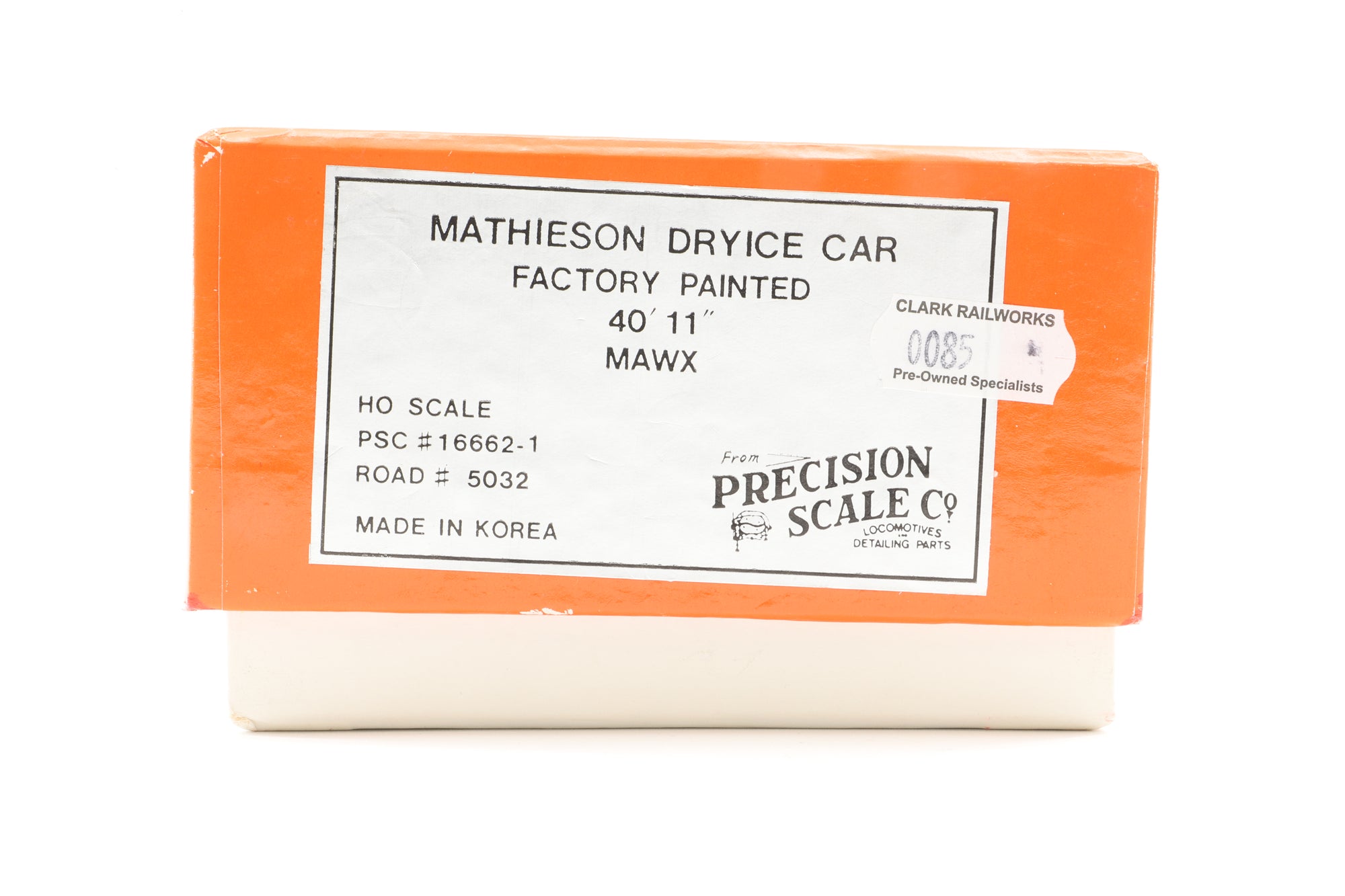 Iron Horse Models HO Brass 16662-1 Matheison Dry Ice Car 40'11'' MAWX No.5032