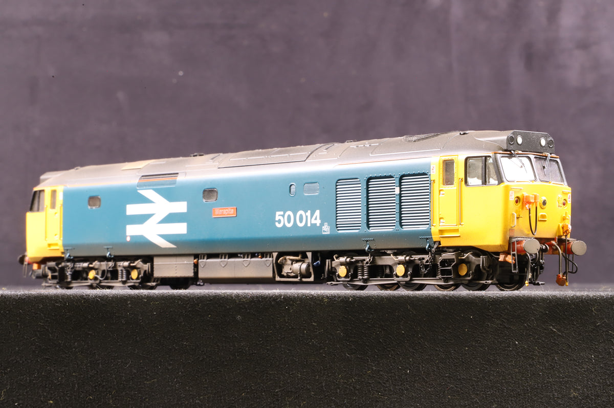 Accurascale OO ACC2213 Class 50 &#39;50014&#39; &#39;Warspite&#39; BR Large Logo Black Roof Weathered DCC Sound