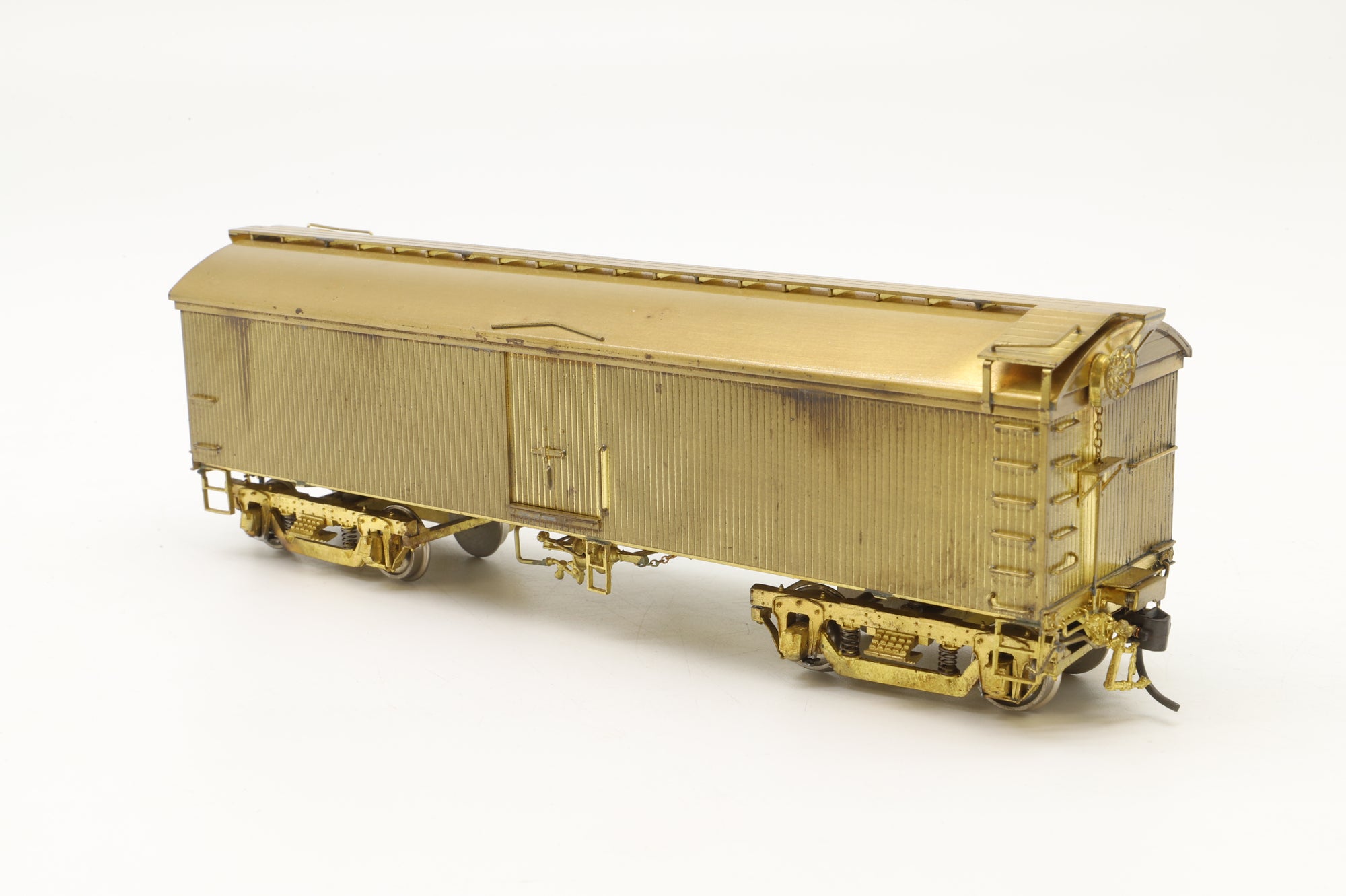 Rail Works Ltd/Woosung Brass Models HO Brass Lackawanna 42' Wood Milk Car, Ctr. roof walk, no hatches, Plain Brass
