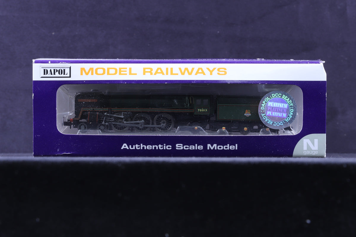 Dapol N ND-095B Class 7MT Britannia 4-6-2 &#39;70013&#39; &#39;Oliver Cromwell&#39; BR Green E/C