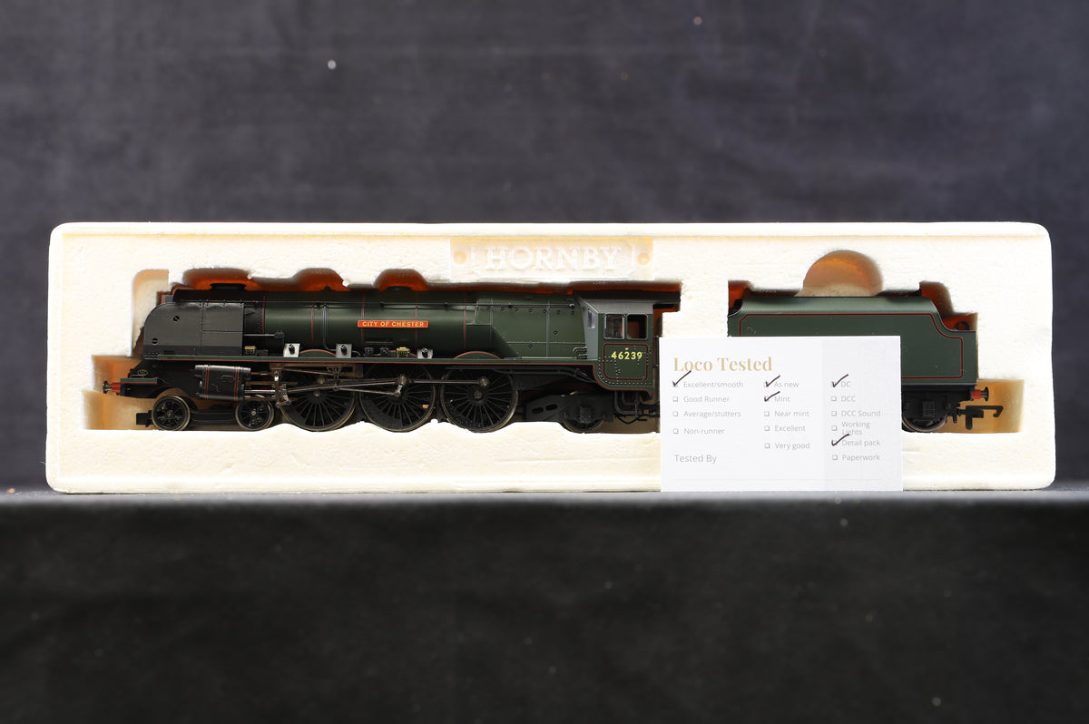 Hornby OO R2312 BR 4-6-2 Duchess Class &#39;City Of Chester&#39; &#39;46239&#39; Green L/C