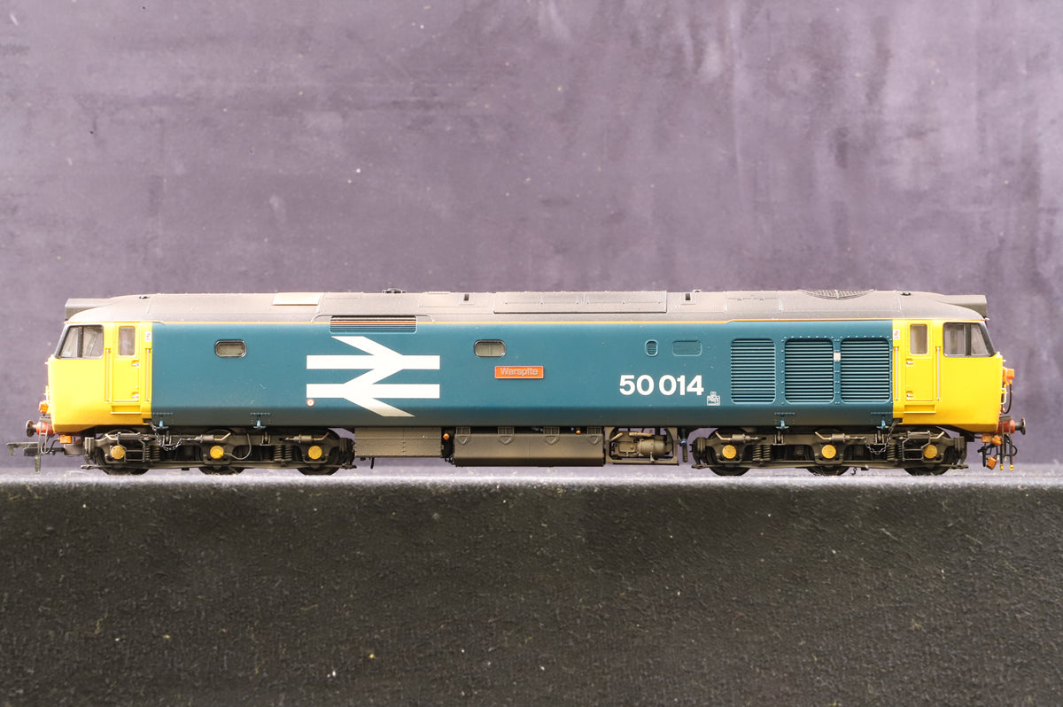 Accurascale OO ACC2213 Class 50 &#39;50014&#39; &#39;Warspite&#39; BR Large Logo Black Roof Weathered DCC Sound