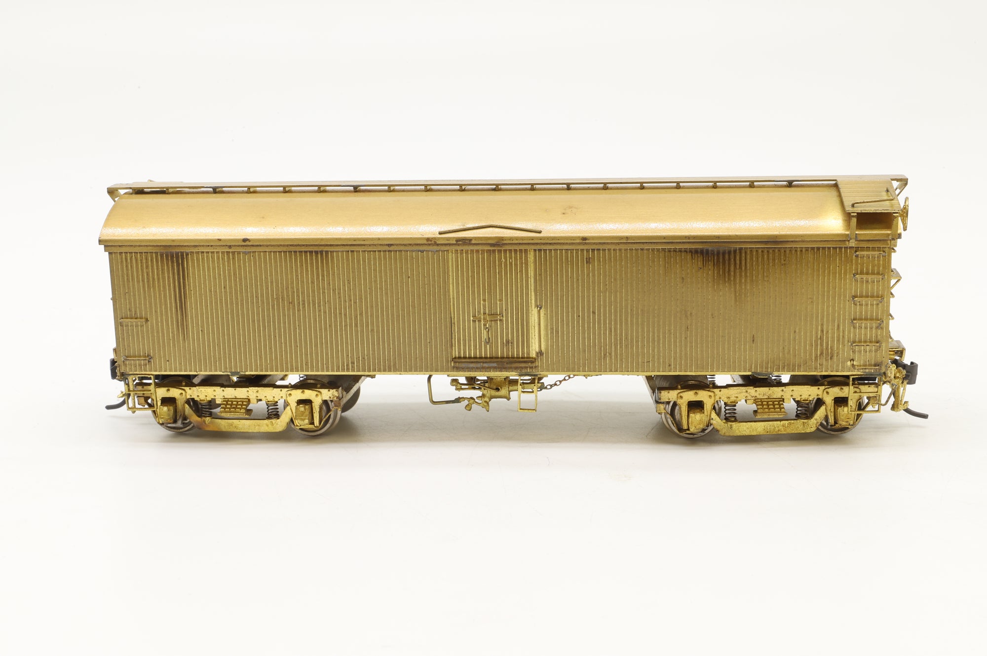 Rail Works Ltd/Woosung Brass Models HO Brass Lackawanna 42' Wood Milk Car, Ctr. roof walk, no hatches, Plain Brass