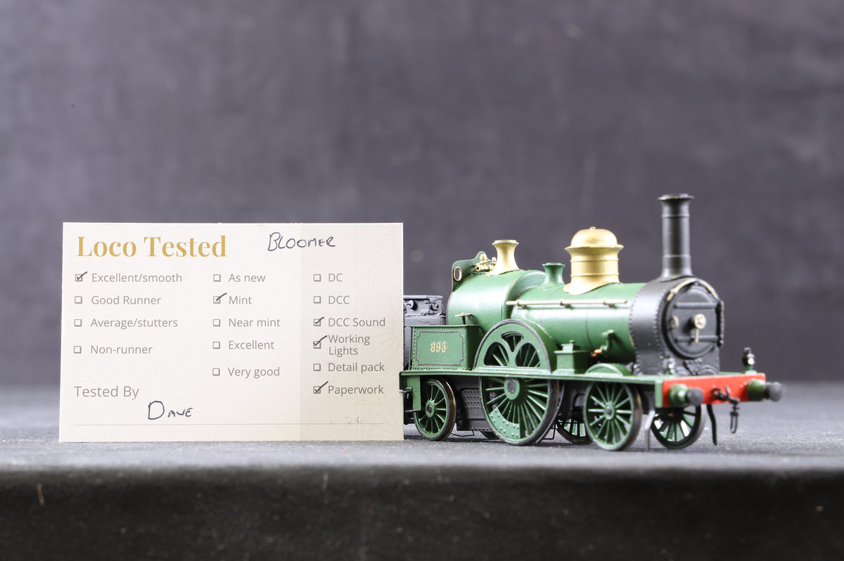 London Road Models P4 Kit Built LNWR Bloomer Class 2-2-2 &#39;893&#39;, DCC Sound