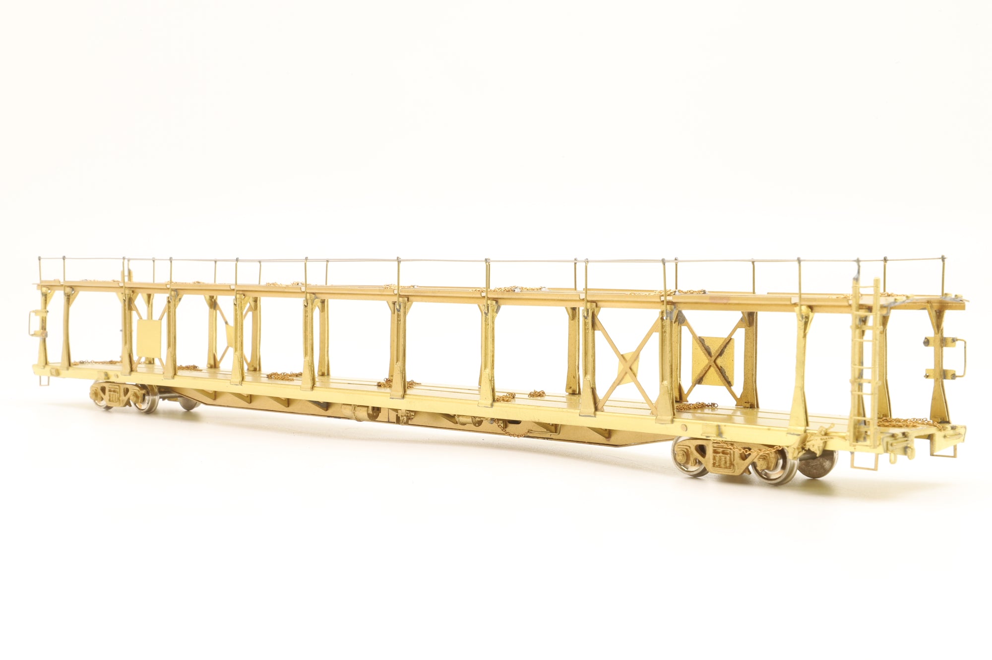 Overland Models Inc. HO Brass OMI-1354 Bi-Level Auto Rack Open Type Unpainted