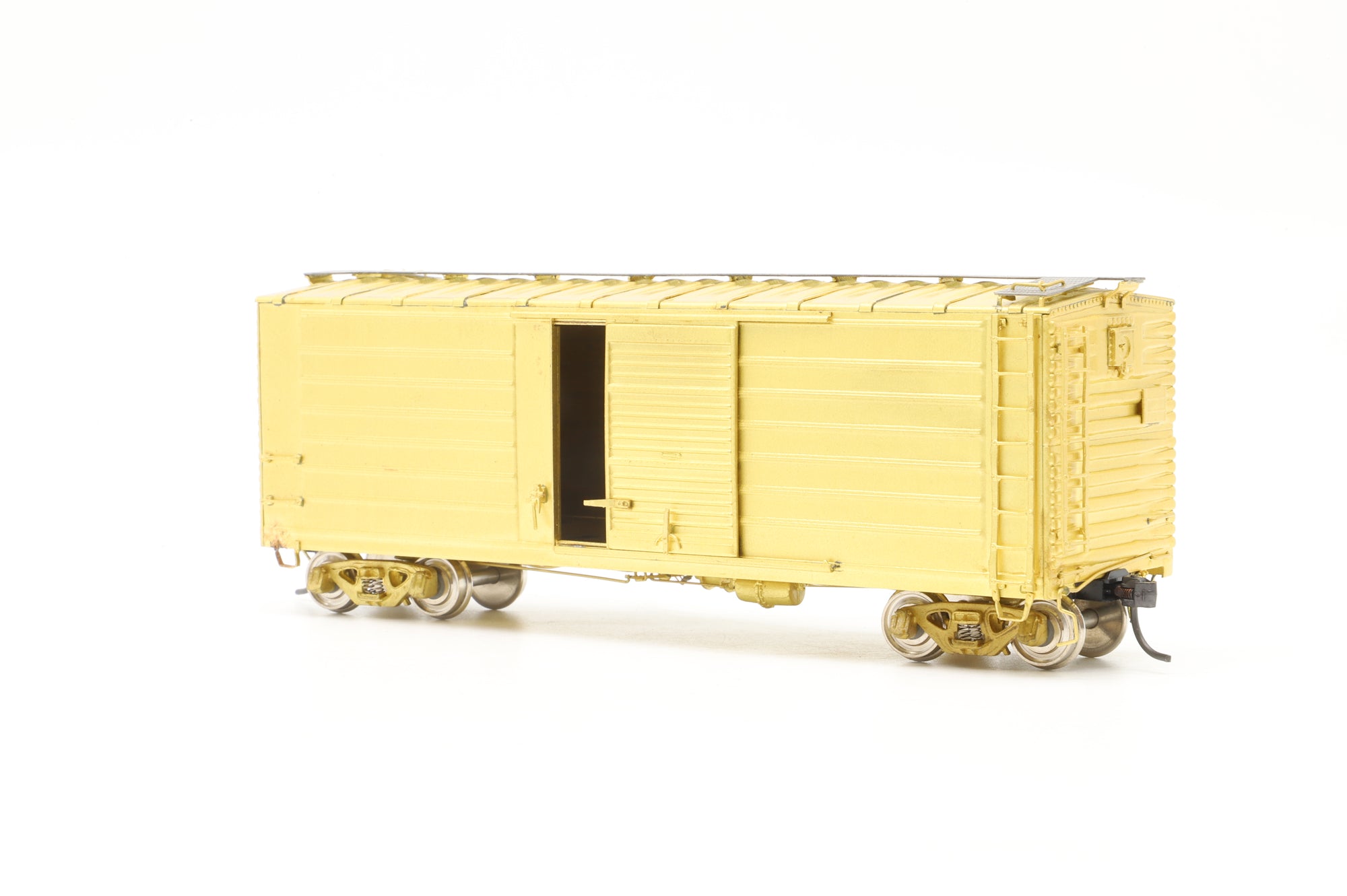 Milwaukee Road HO Brass 602A Ribbed Box Car 40ft Single Door Wagon Unpainted