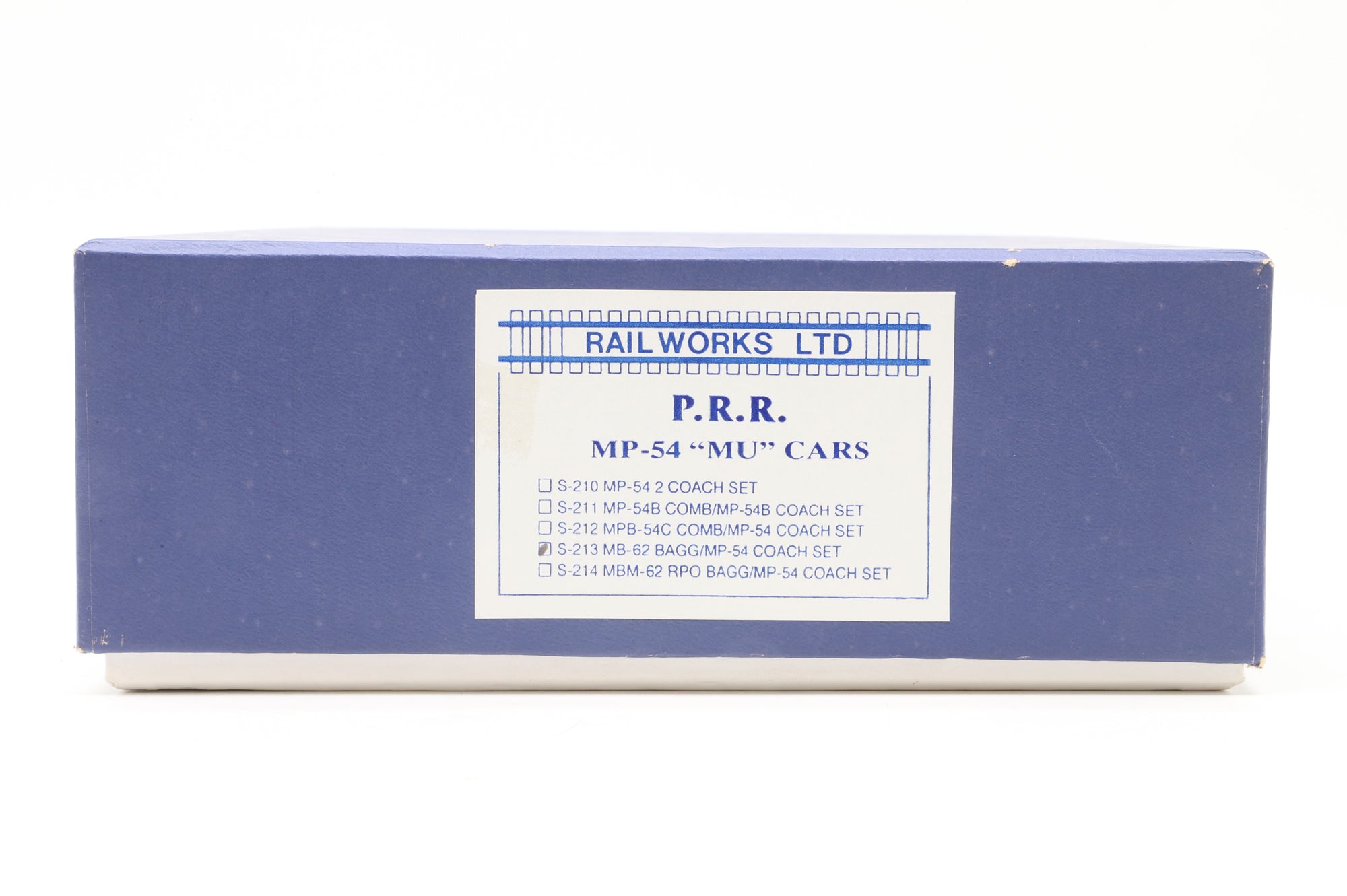 Railworks Ltd HO Brass S-213 MB-62 MP-54 'MU' Cars Bagging Coach Set