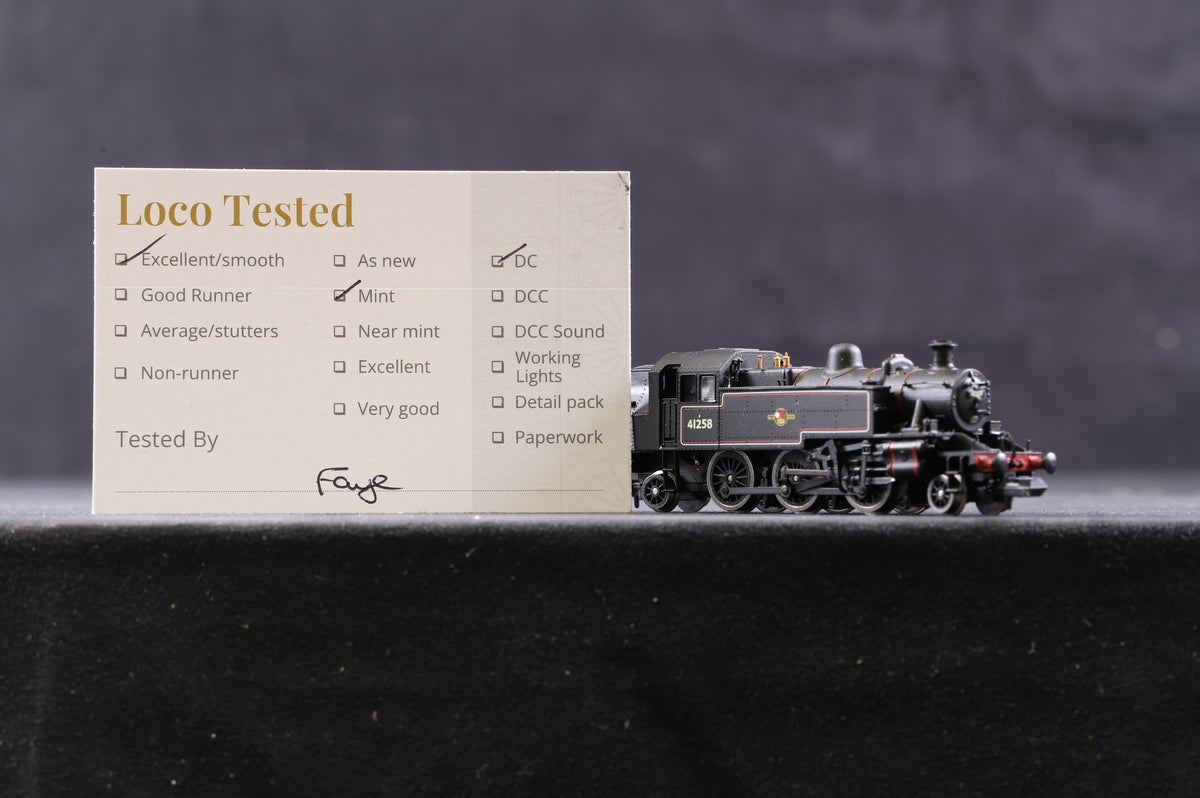 Dapol N ND-061B Ivatt BR Black L/Crest &#39;41258&#39;