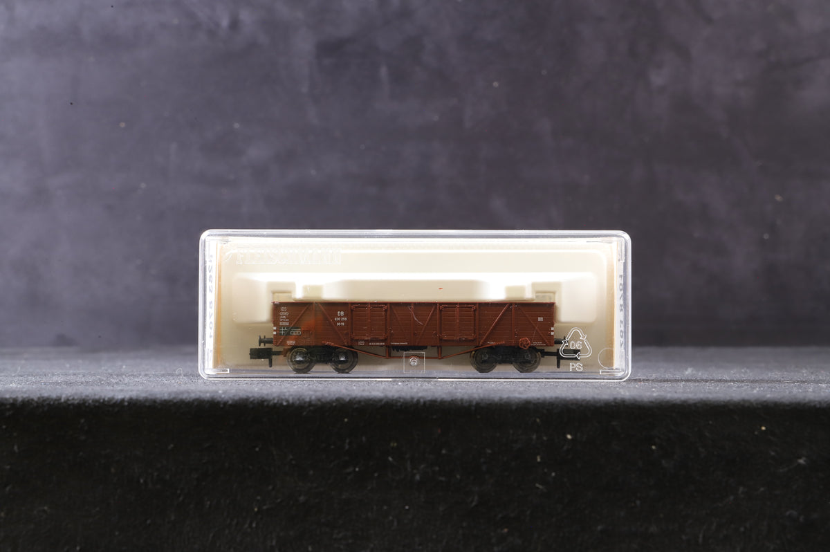 Fleischmann N 8263k Rake Of 7 Low Sided DB Wagons