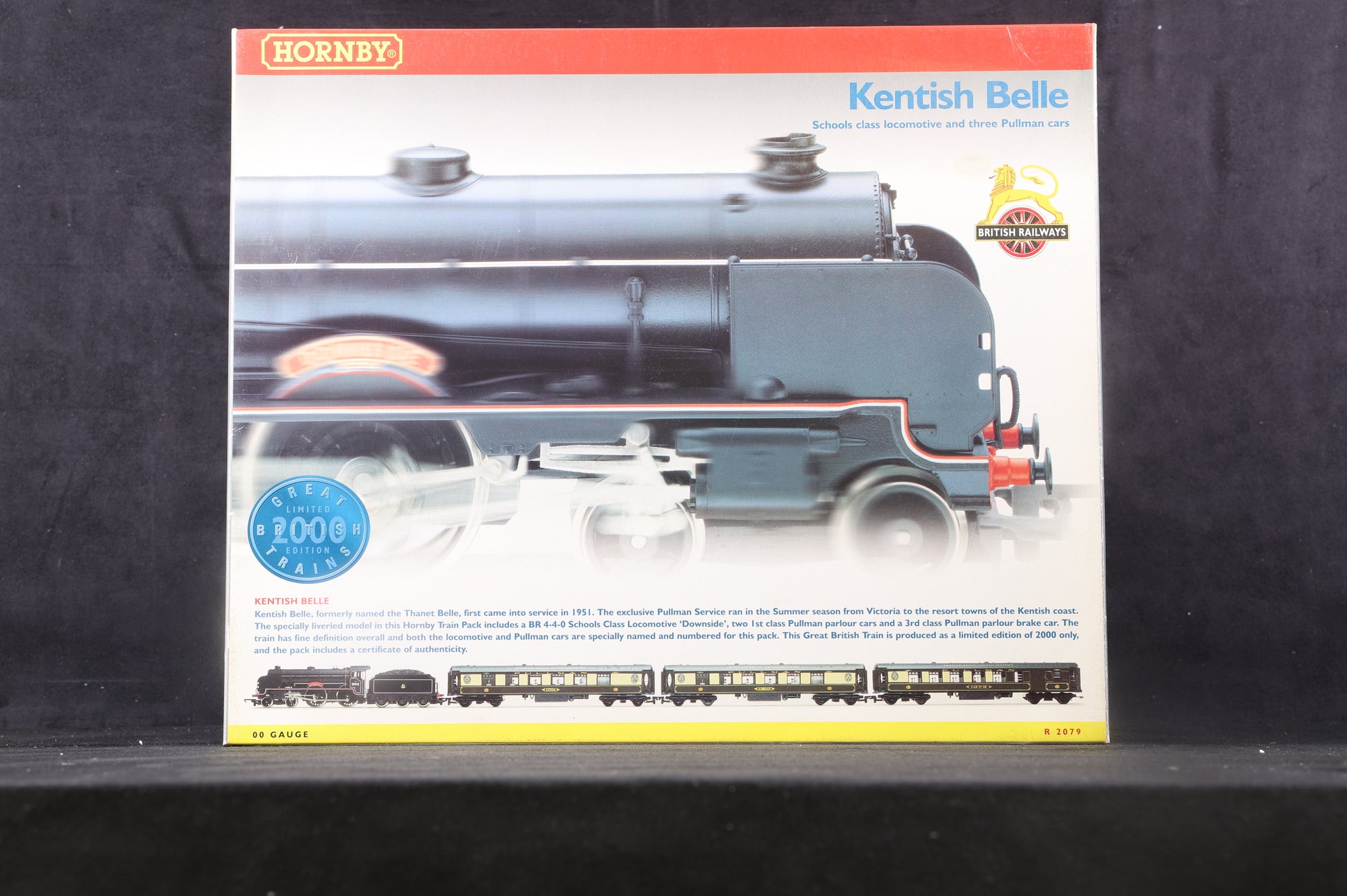 Hornby OO R2079 "Kentish Belle" train pack with 30912 "Downside" Schools 4-4-0 loco and 3 Pullman coaches Limited Edition 1427/2000
