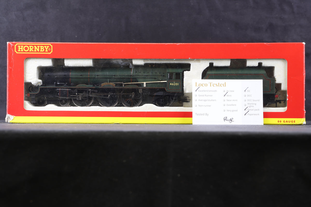 Hornby OO R2823 4-6-2 Princess Royal Class &#39;46201&#39; &#39;Princess Elizabeth&#39; &#39;BR Green L/C