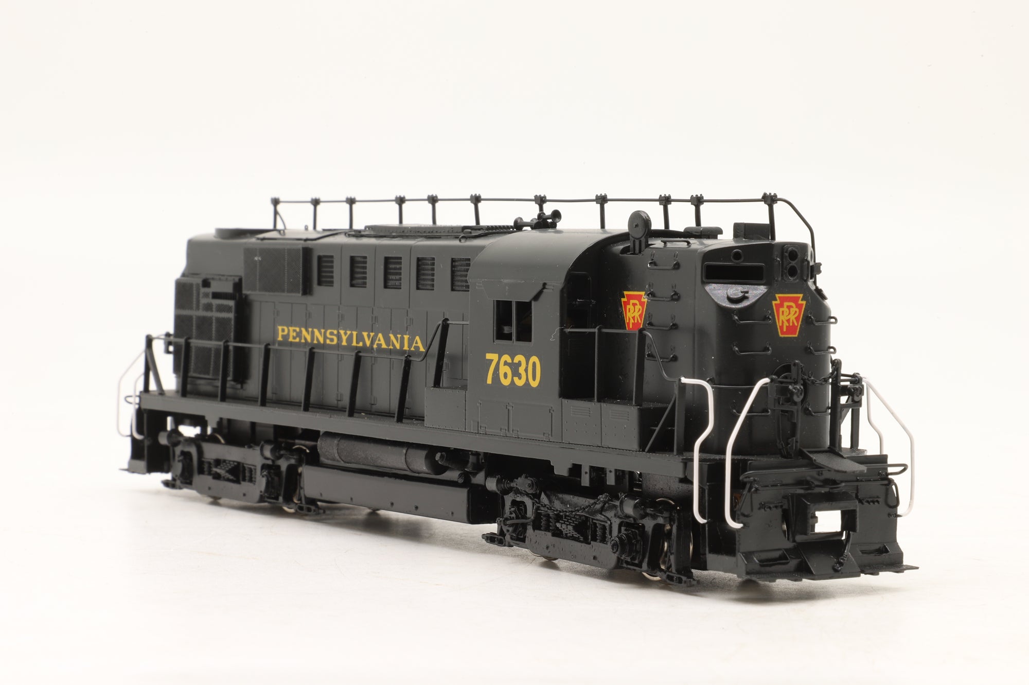 Key Imports/Samhongsa HO Brass Alco RS-11 (DL-701) #7630 PRR Black, Custom Painted
