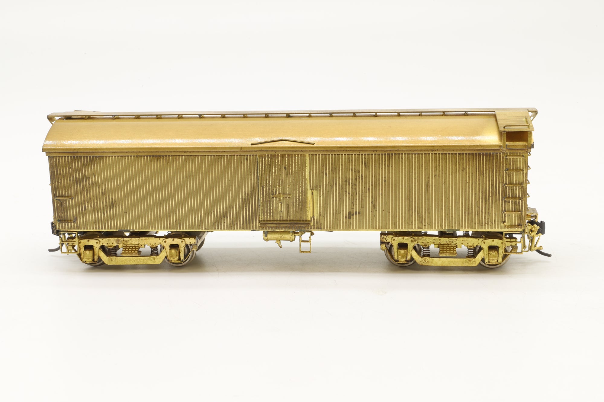 Rail Works Ltd/Woosung Brass Models HO Brass Lackawanna 42' Wood Milk Car, Ctr. roof walk, no hatches, Plain Brass