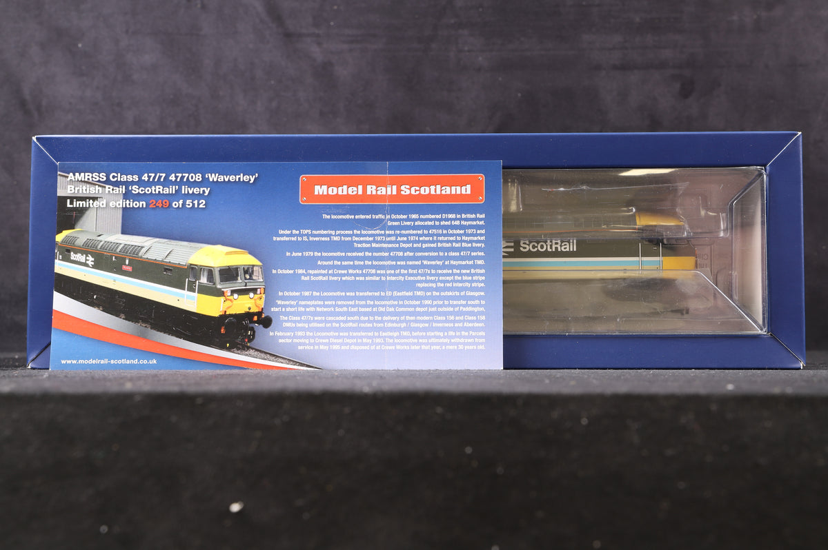 Bachmann OO 31-653Y Class 47/7 &#39;47708&#39; &#39;Waverley&#39; BR Scotrail Excl. Amrss Ltd Ed 249/ 512 Weathered