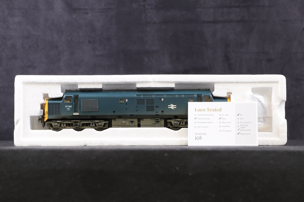 Bachmann OO 32-777Z Class 37/0 37142 in BR Blue with Centre Head Code - Limited Edition 282/504