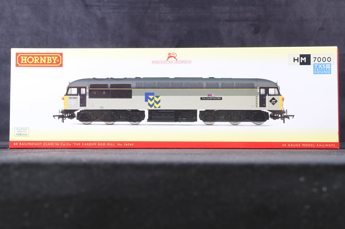 Hornby OO R30155TXS Class 56 Co-Co BR Railfreight &#39;The Cardiff Rod Mil&#39;l &#39;56060&#39; BR Railfreight, DCC Sound