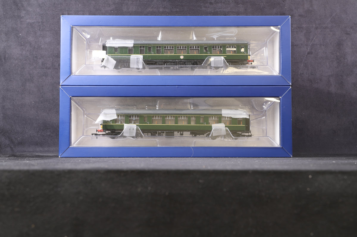 Bachmann OO 32-515 Derby Lightweight 2 Car DMU BR Green With Yellow Warning Panel