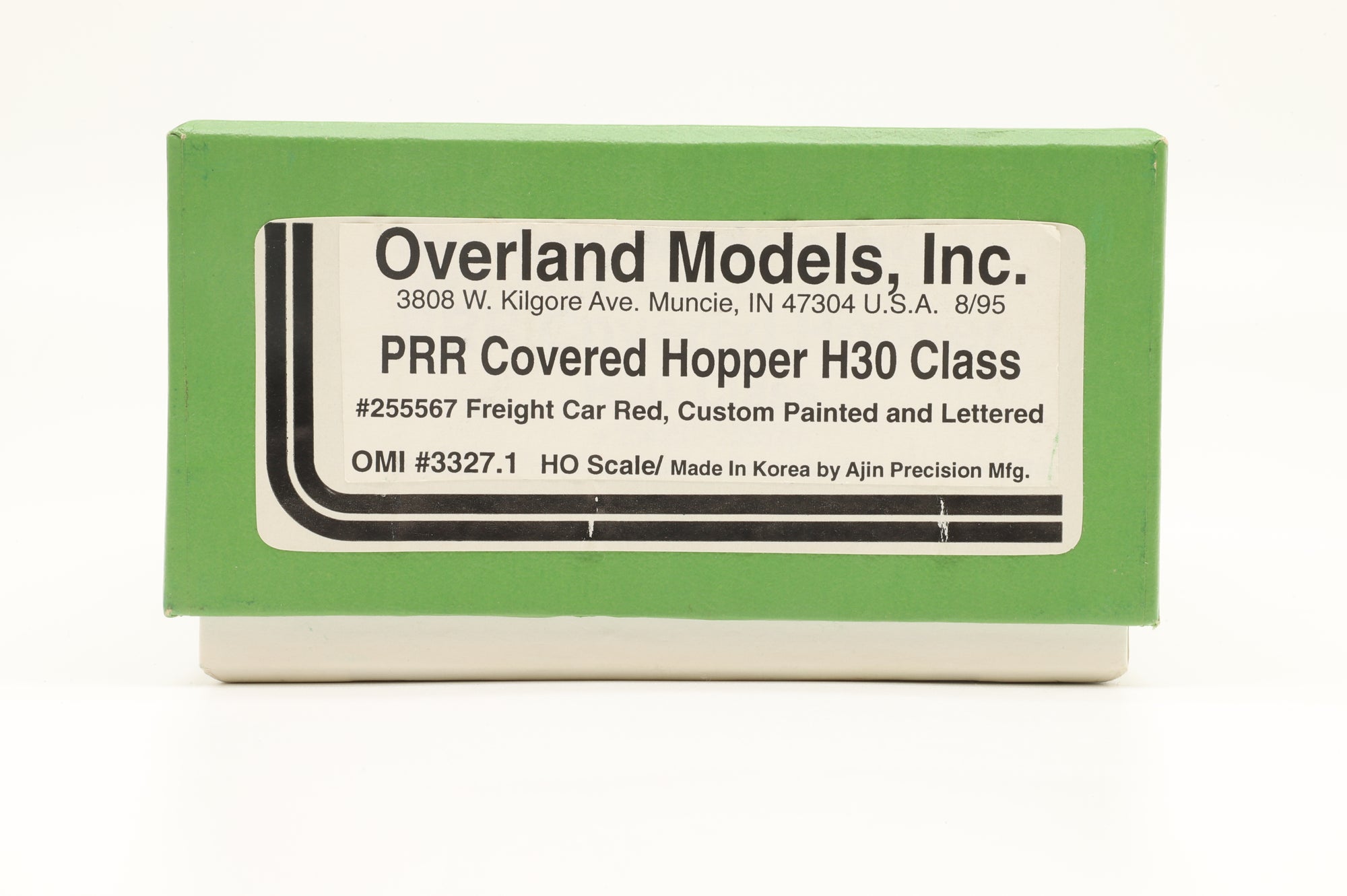 Overland Models Inc. HO Brass OMI-3327.1 PRR Covered Hopper H30 Class Freight Car Red '255 567'