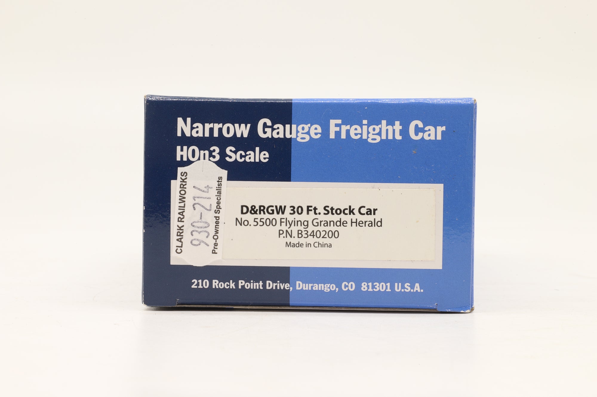 Blackstone Models HOn3 B340200 D&RGW 30ft Stock Car '5500'