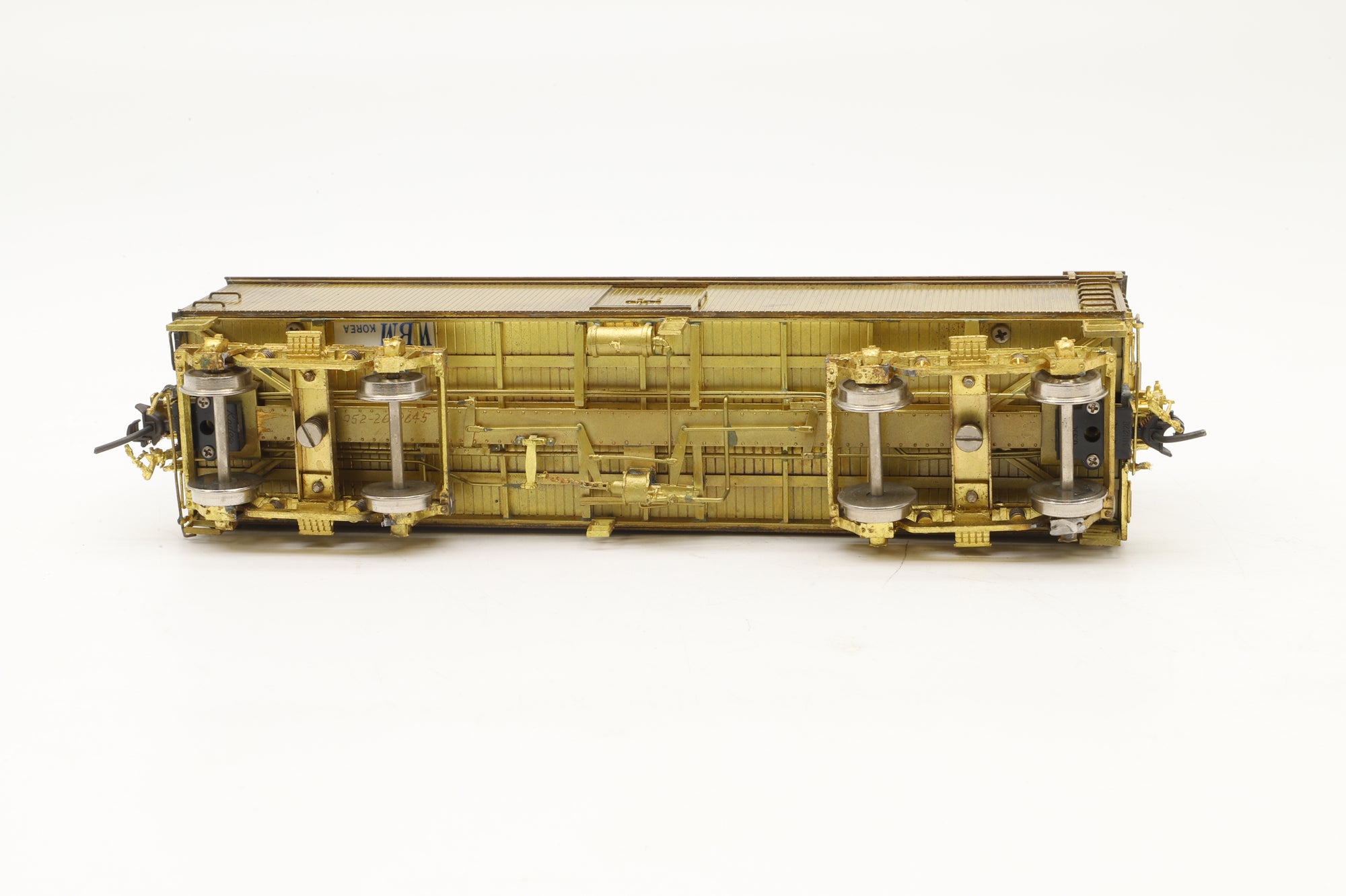 Rail Works Ltd/Woosung Brass Models HO Brass Lackawanna 42' Wood Milk Car, Ctr. roof walk, no hatches, Plain Brass