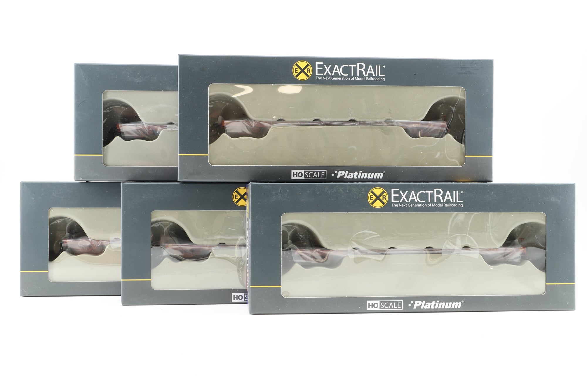 Exact Rail HO Rake Of 5 UP GSI 53'-6 Flat Cars Inc. EP-81301-2, 81301-3, 81301-6, 81301-1 & 81301-4