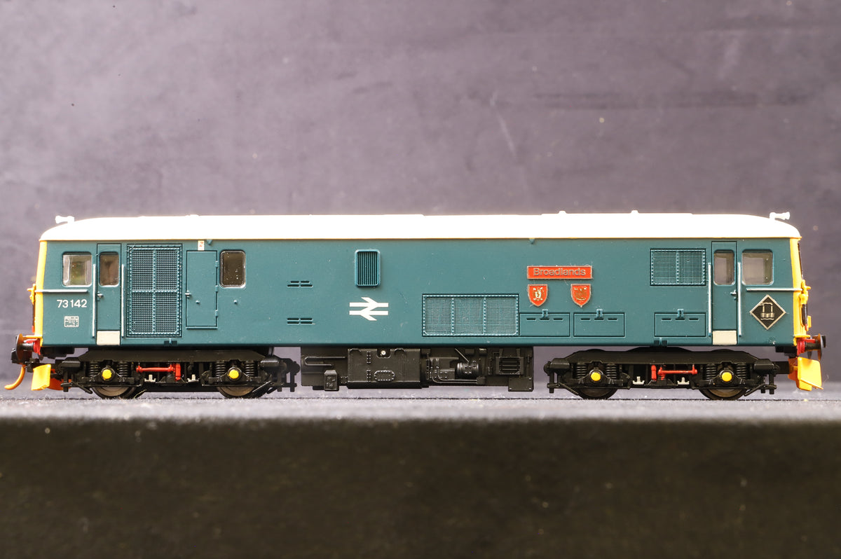 Hornby OO Class 73 &#39;73142&#39; &#39;Broadlands&#39;, BR Blue w/Yellow Ends - Re-named, numbered &amp; painted