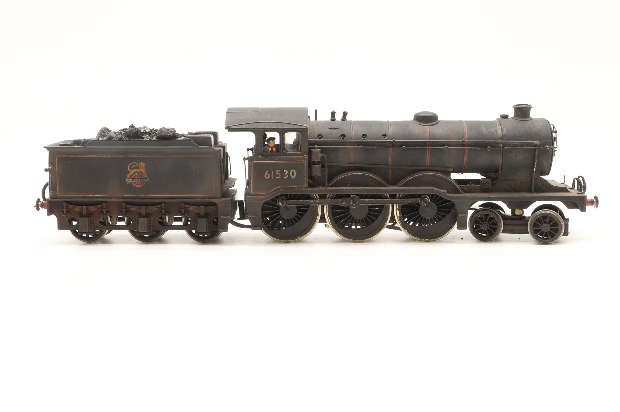 Modified Hornby OO B12/3 Class '61530' BR Lined Black Early Crest Weathered