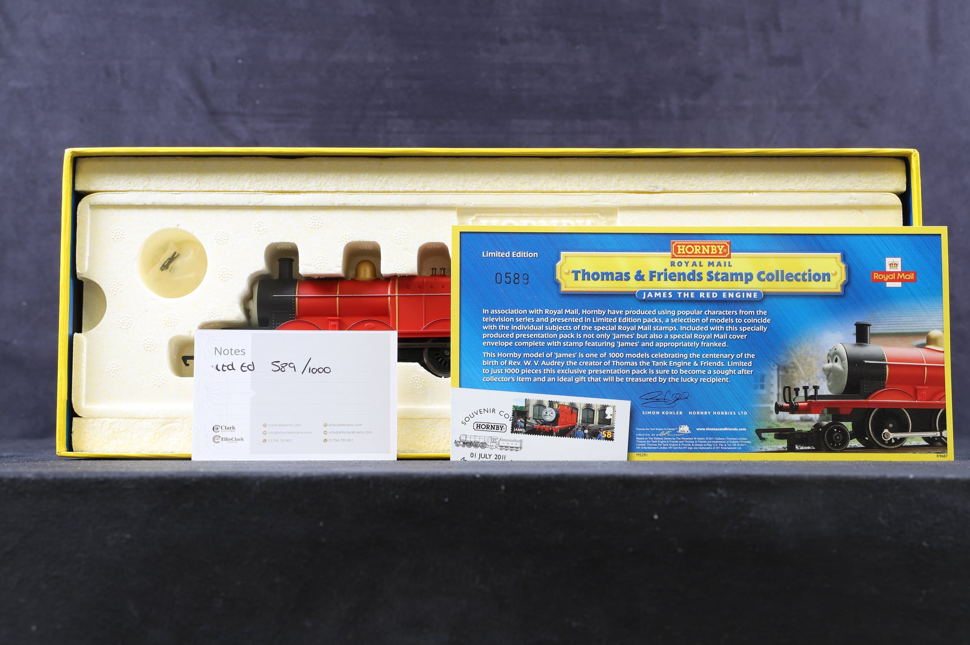 Hornby OO R9687 'James' The Red Engine, The Royal Mail Thomas & Friends Stamp Collection, Ltd. Ed. 589/1000