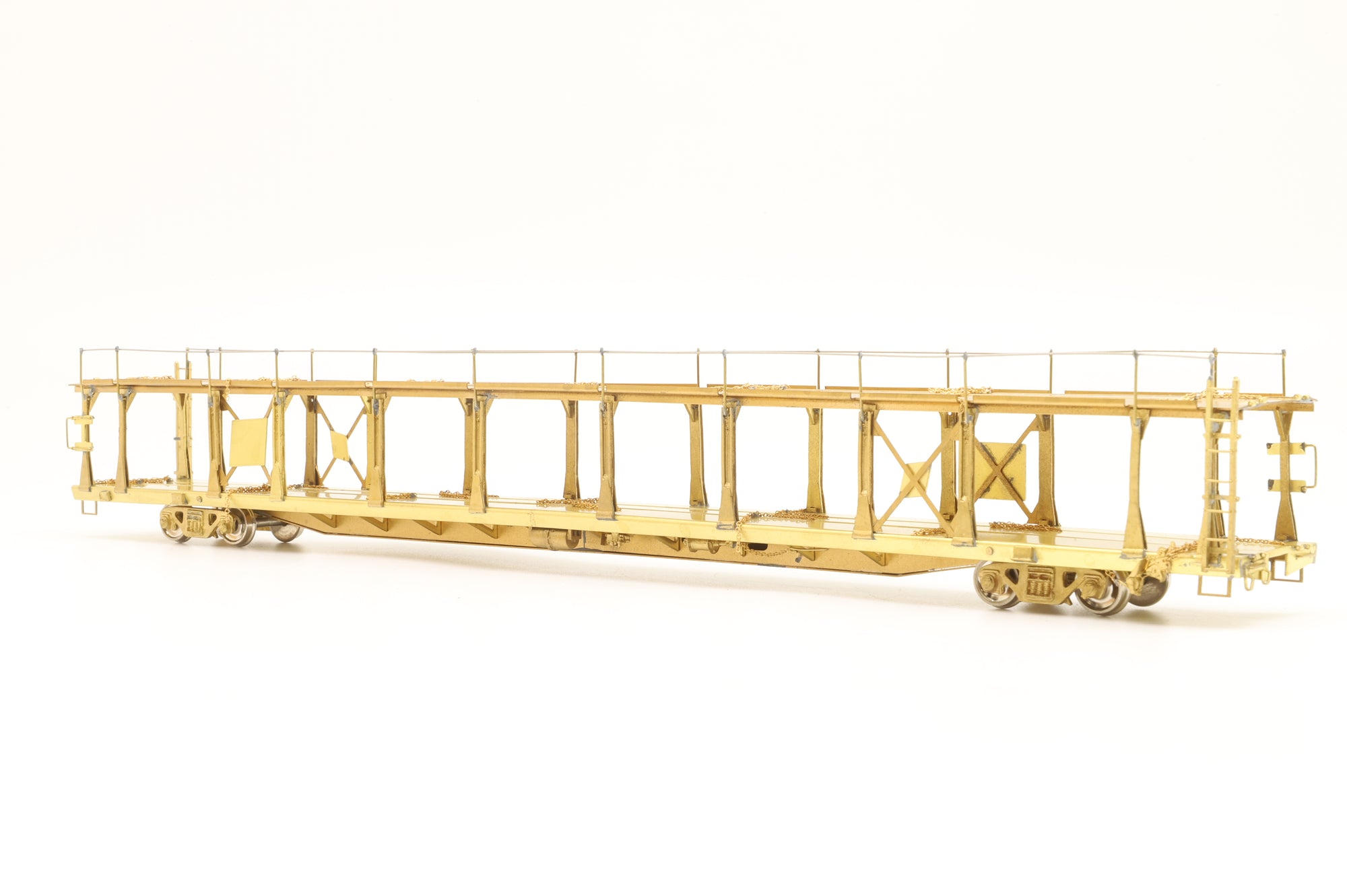 Overland Models Inc. HO Brass OMI-1354 Bi-Level Auto Rack Open Type Unpainted