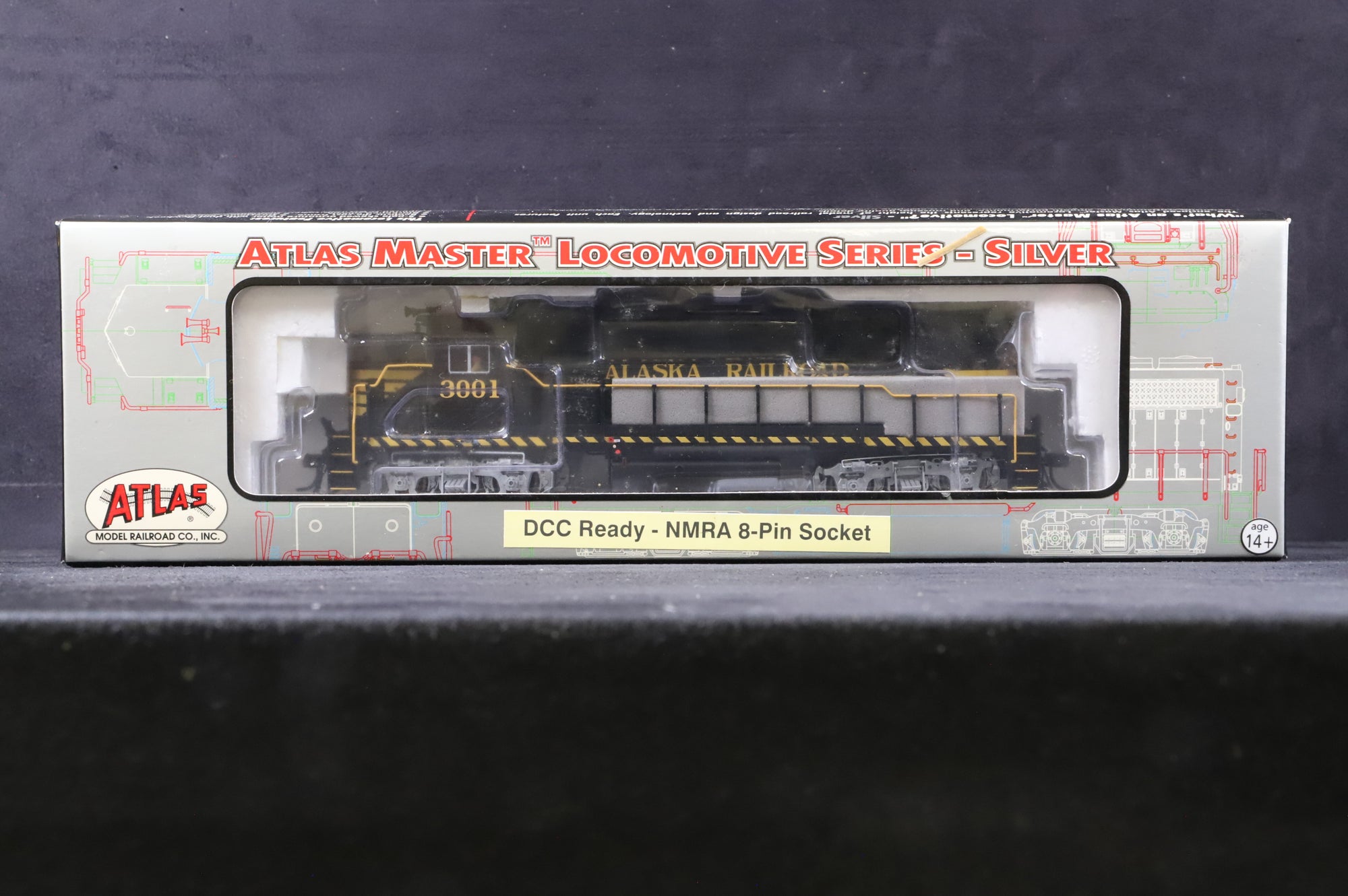 Atlas HO 10 000 350 GP40-2 Phase 1 Diesel Locomotive Alaska '3001'